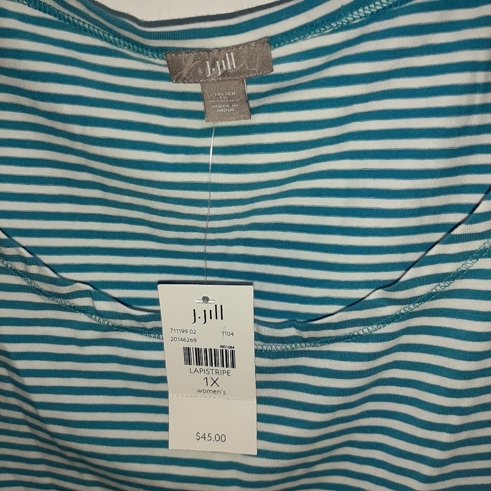 J Jill Basic Striped Tank Top - Picture 6 of 11